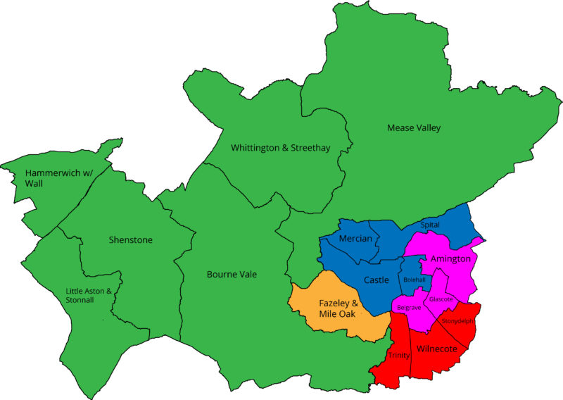 Map of the Tamworth Constituency.
